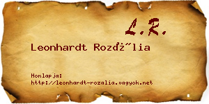 Leonhardt Rozália névjegykártya
